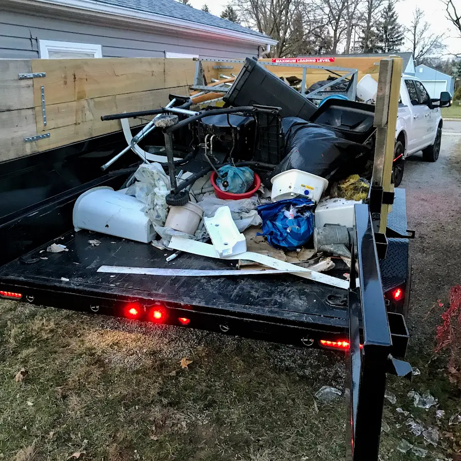 Roll-off dumpster delivered to a residential driveway in Richmond