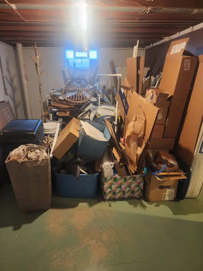 Roll-off dumpster container at job site for 15 Yard Dumpster Rental in Richmond